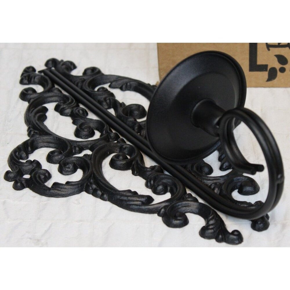 Southern Living Red Mountain Iron Black New Orleans Candle Wall Sconce - Picture 5 of 7